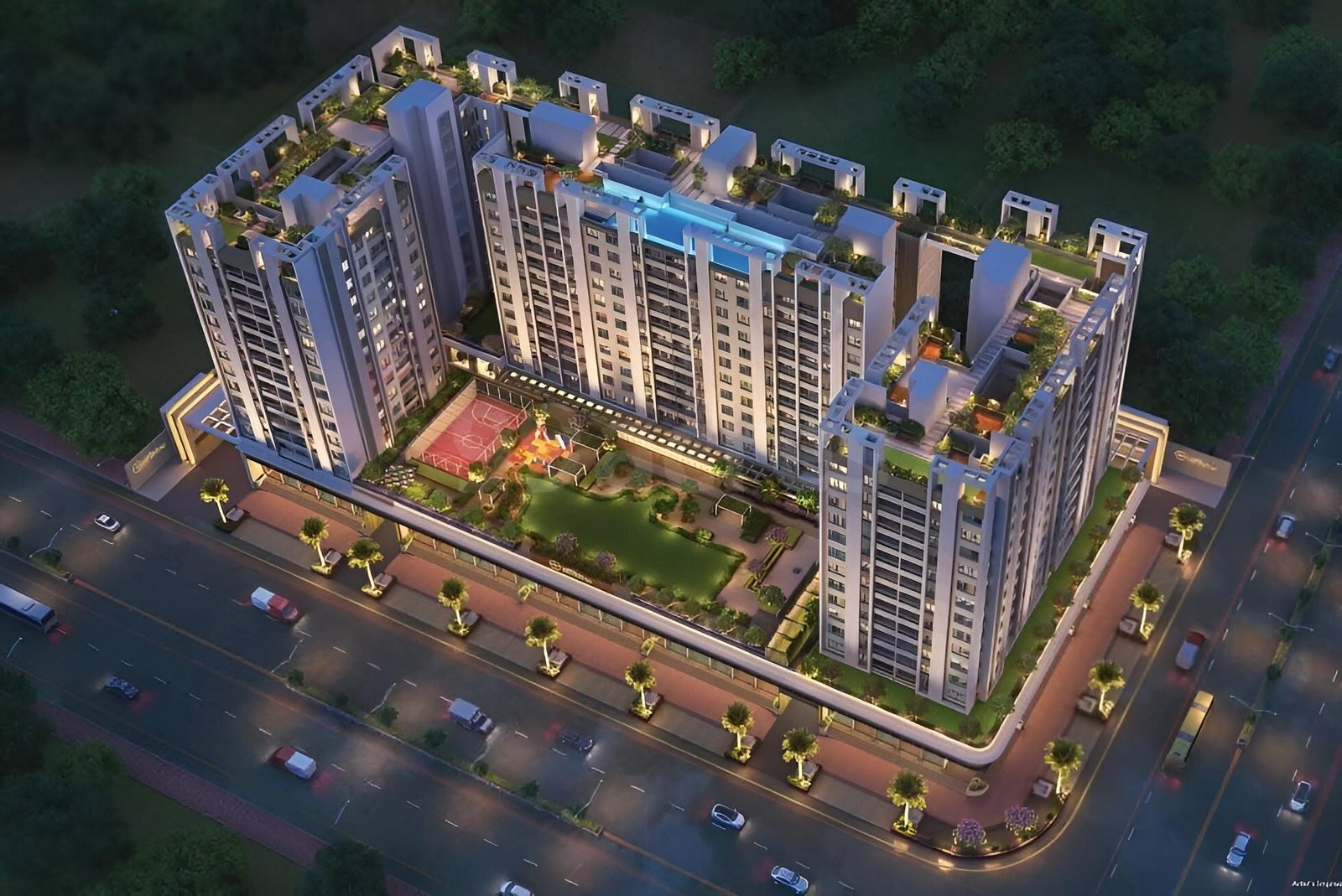 Merlin Elementa 2.0 Tathawade — High street retail shop investment featuring modern commercial building with retail podium, located near Decathlon Wakad and Mumbai-Pune Highway in Pune